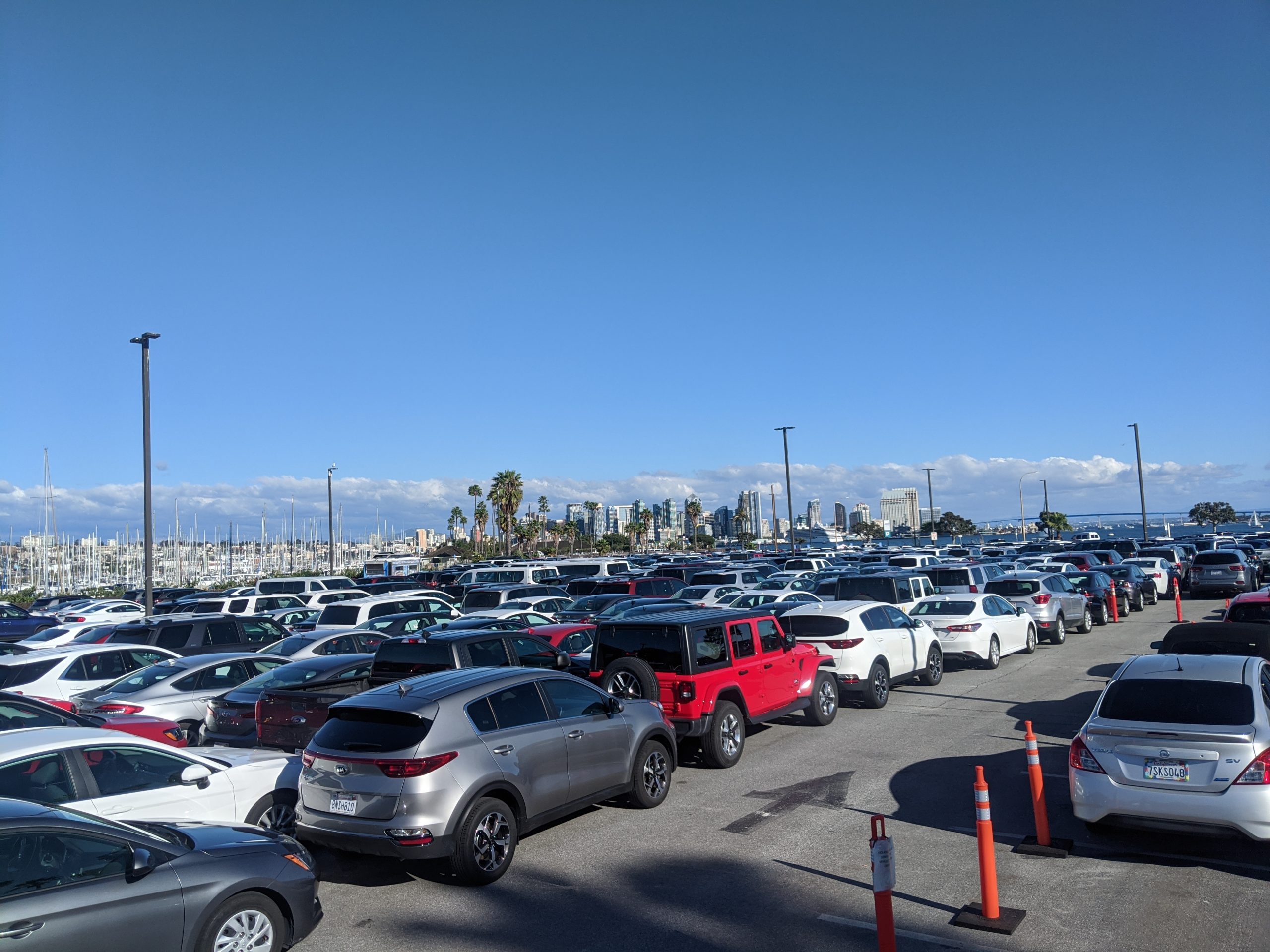 Large Rent-a-Car idle storage - San Diego, CA. Photo: CA Bazan, LLP. CC BY-NC-SA.